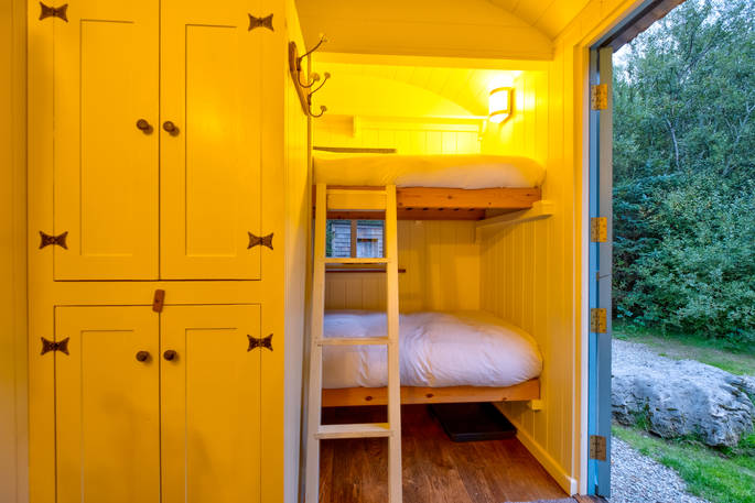 Skiddaw Shepherd's hut bunk bed, Cumbria