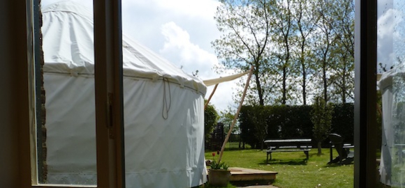 Mount Hall yurt from kitchen
