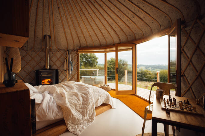 Bedroom at Pulma Yurt
