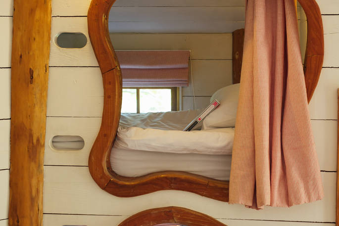 The double bunks for children at Bagthorpe Treehouse in Norfolk