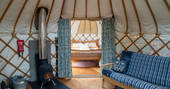 inside Offa's Dyke Yurt in Shropshire