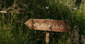 Mackies bell tent sign, Priors Hardwick, Warwickshire