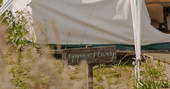 Upper Navy yurt sign, Priors Hardwick, Warwickshire