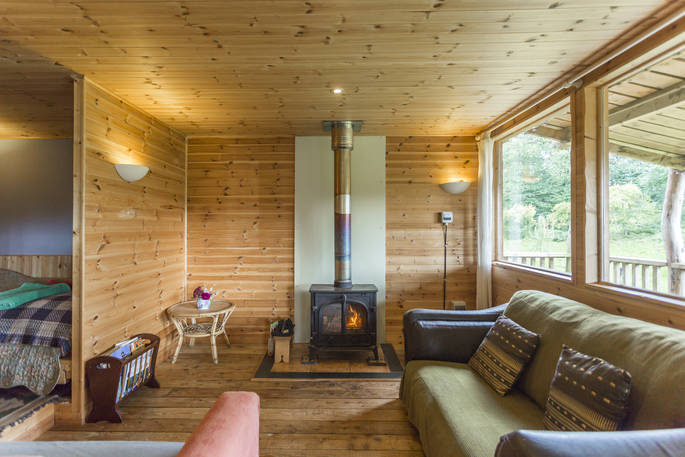 damson cabin living area