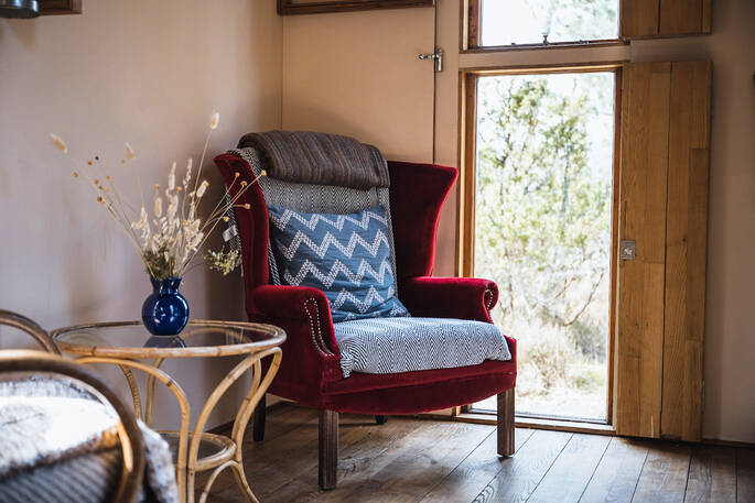 The Bothy Project armchair, near Aviemore, Highland, Scotland