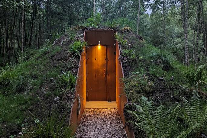 entrance to the sauna