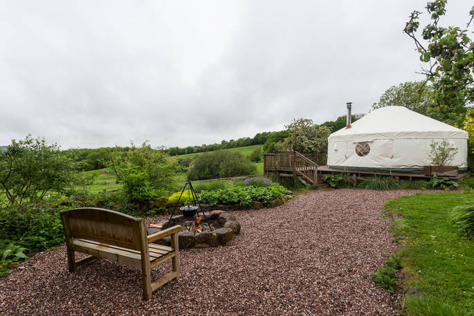 Secret garden yurt Monmouthshire Wales