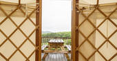 Country views from yurt in Monmouthshire