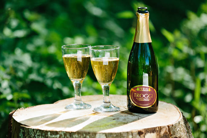 Enjoy a glass of bubbly al fresco at Penhein Glamping in Monmouthshire