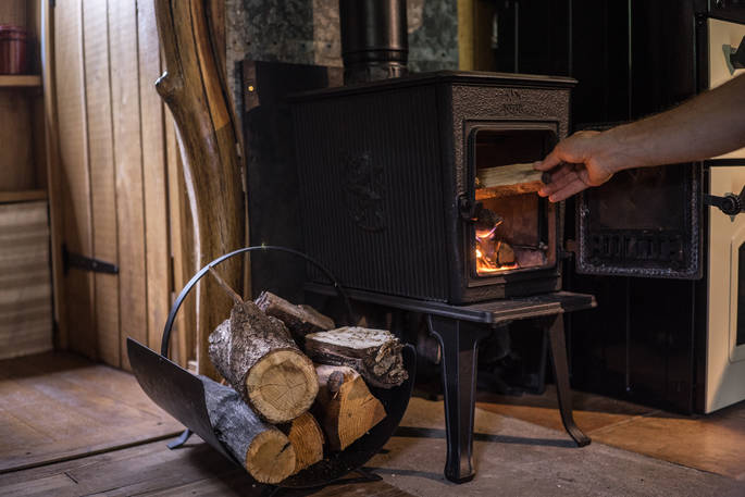 Stoke up the wood-burner at Poacher's Cabin in Dordogne, France