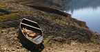 Boat-by-the-lake,-Yurt-Holi
