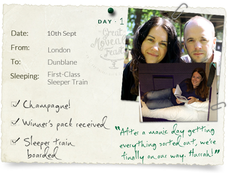 Day 1 of The Great Moveable Feast - London to Dunblane