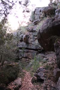 A path through the rocks