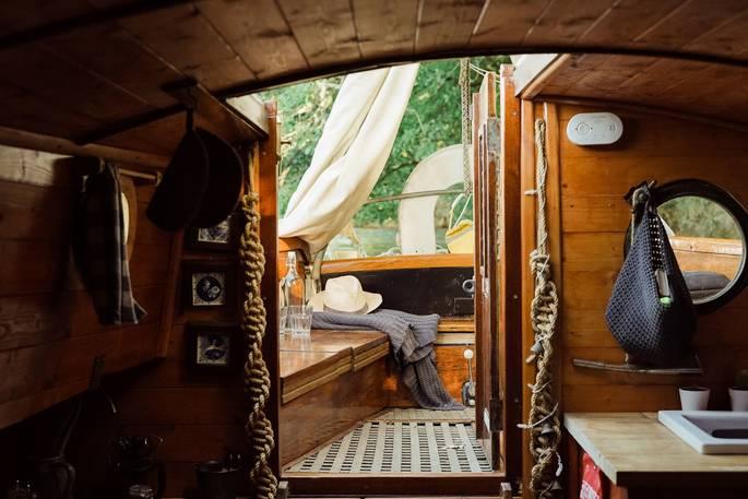 Oyster boat wooden interior