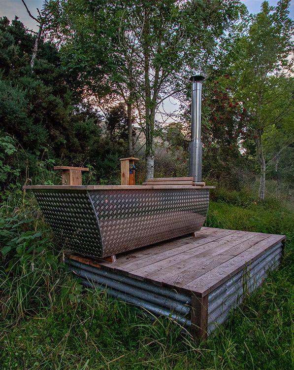 Wood-fired hot tub