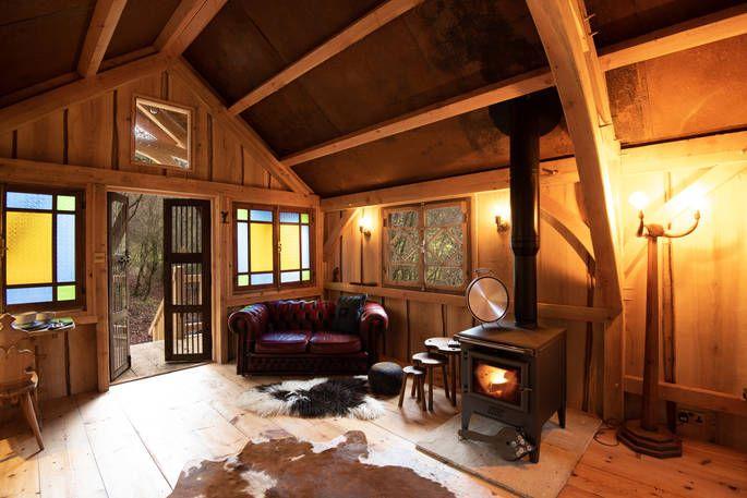 arcadia cabins with woodburner