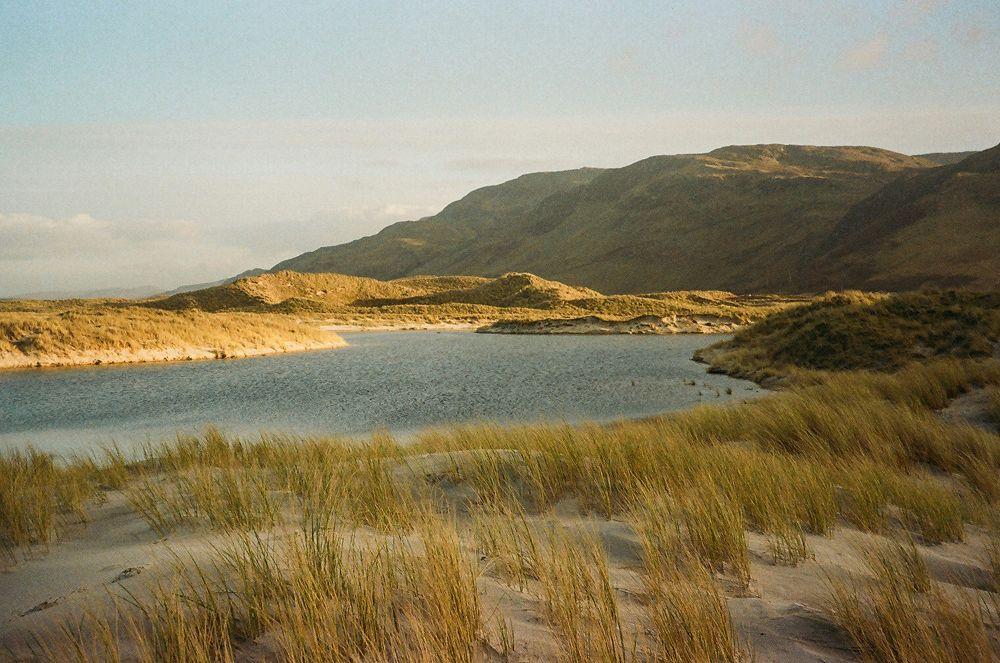 open landscape revealing wild swimming spot