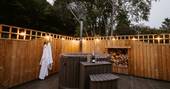 Wood fired hot tub included in your stay