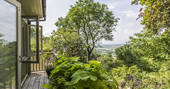 The Workshop cabin balcony view, Beechwood Cottages, Bath & N.E. Somerset