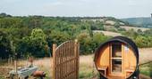 Private outdoor area with sauna and outdoor seating