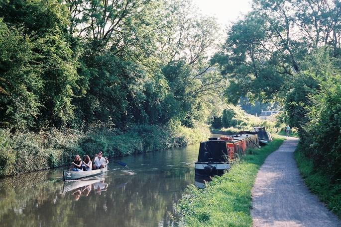 Take a stroll down the canal or a canoe if you fancy at The Farm Camp in Wiltshire