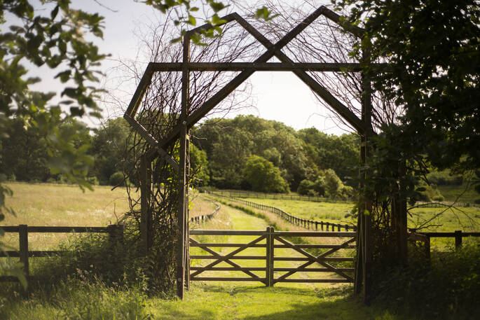 View through gate