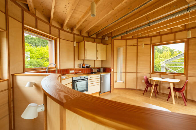 Open plan layout inside