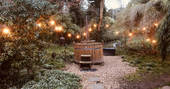 Badger's Bower Tabernacle hot tub and fairy lights, Wendover, Buckinghamshire