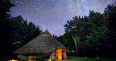 The Roundhouse at Bodrifty Farm in Cornwall, under beautiful unspoilt starry skies