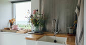 The simple but beautifully done kitchen at the Observatory in Cornwall