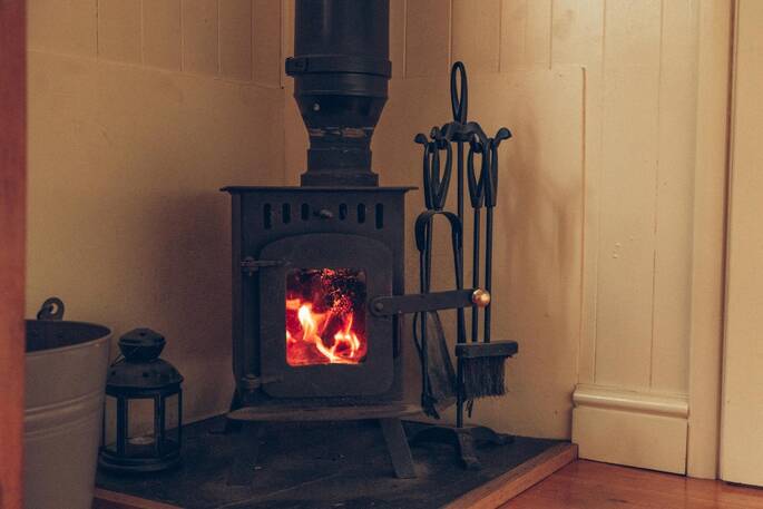 15 - main source of heat comes from the wood burner
