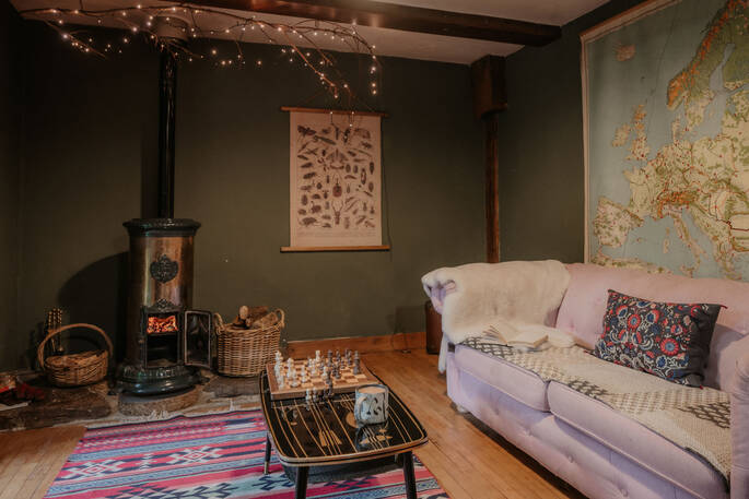 Living area with boardgames