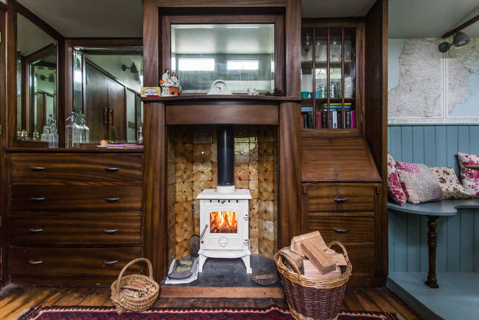 wood burner, living area, antique