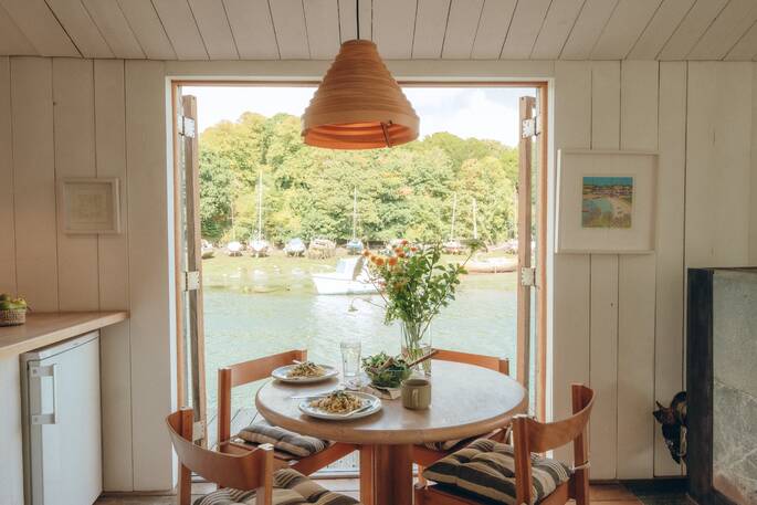 View from the dining table to the river