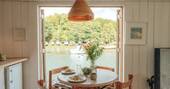 View from the dining table to the river