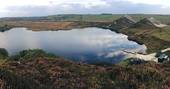 the lake bodmin moor secluded getaway container cabin aerial view moorland cornwall