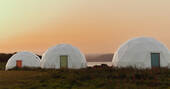 Exterior at sunset 