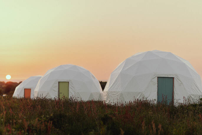 Exterior at sunset