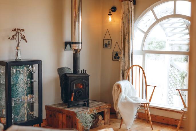 11 - Wood burner in the living area