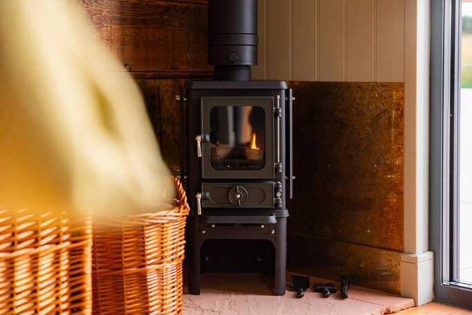 wood burner as the main source of heat