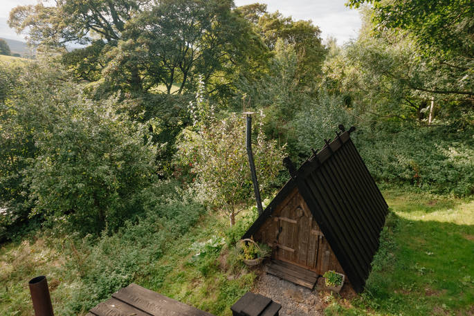 Bowber Head Roundhouse cabin a-frame, Kirkby Stephen, Cumbira