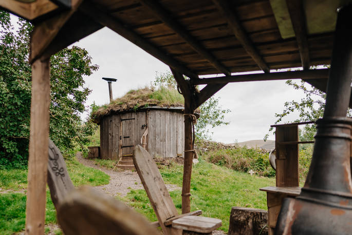 Bowber Head Roundhouse cabin exterior, Kirkby Stephen, Cumbira