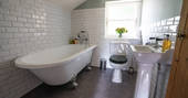 Cuckoo Cottage bathroom with bathtub, Edenhall Estate, Penrith, Cumbria