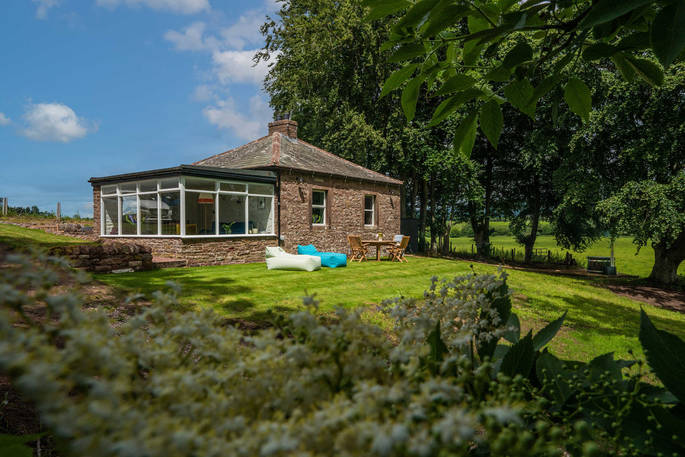 Cuckoo Cottage exterior from the back, Edenhall Estate, Penrith, Cumbria