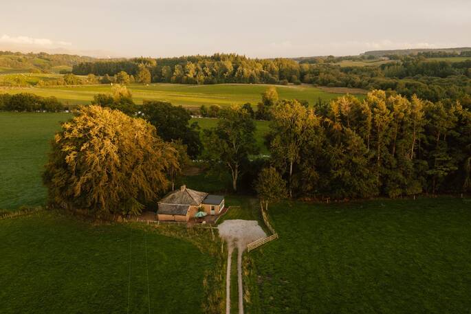 Cuckoo Cottage from above