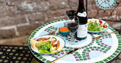 A bottle of wine with your dinner at The Bothy at High Barn in Cumbria