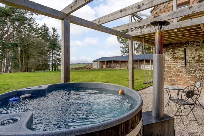 High Barn - view from the hot tub, Edenhall Estate, Penrith, Cumbria