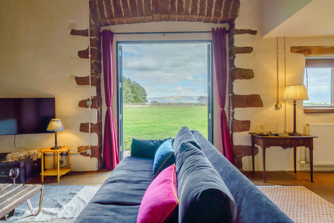 High Barn - view from the living room, Edenhall Estate, Penrith, Cumbria