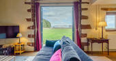 High Barn - view from the living room, Edenhall Estate, Penrith, Cumbria