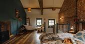 Open plan bedroom
